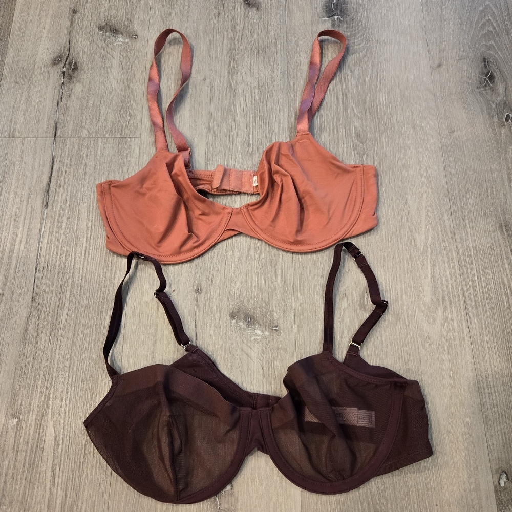 Auden Demi Coverage Unlined Bra Bundle Sz 32C